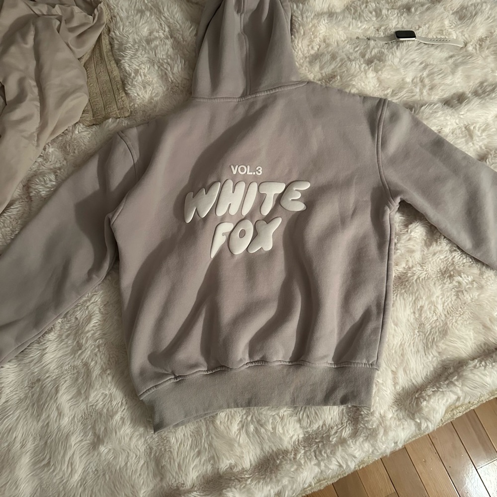 White Fox Gray Hoodie